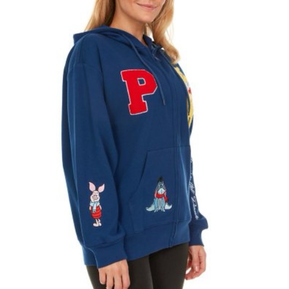 Disney Winnie the Pooh Licensed Ladies Character Holiday Full Zip Up Hoodie - Picture 4 of 8